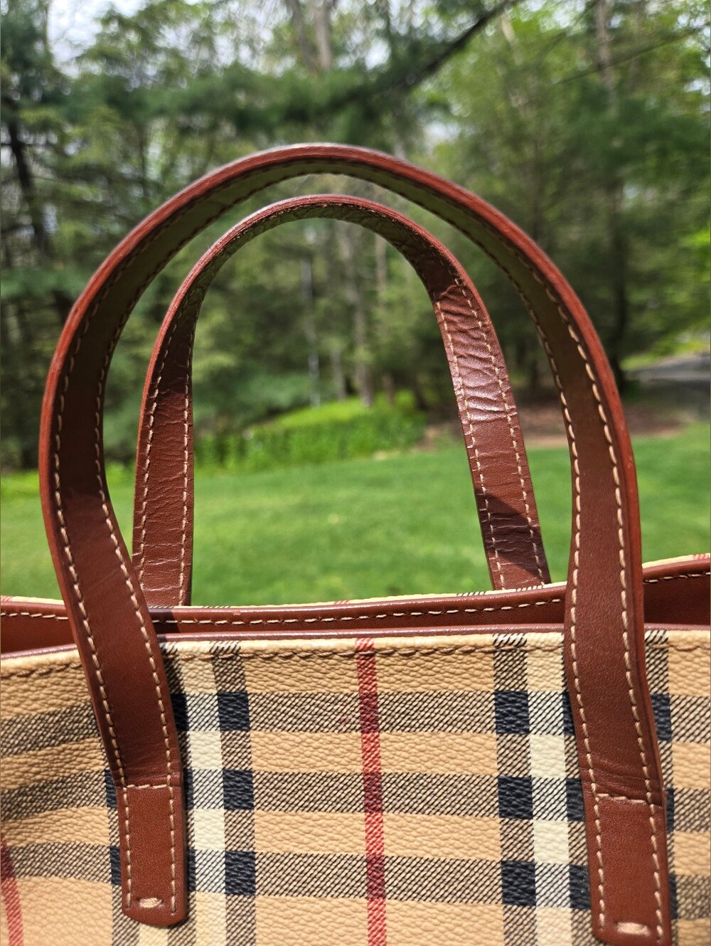 Burberry Haymarket Mini Tote - Picture 5 of 11